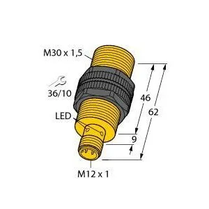 TURCK - BI10U-S30-AP6X-H1141 - 1636600 - UPROX BARREL DC CON. M12