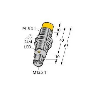TURCK - NI12U-M18-AP6X2-H1141 - 1645145 - UPROX BARREL DC CON. M12