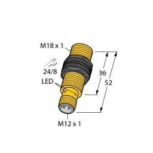 TURCK - NI12U-S18-AN6X-H1141 - 1645620 - UPROX BARREL DC CON. M12