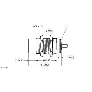 TURCK - NI20U-M30-AN6X - 1646120 - UPROX BARREL DC CABLE