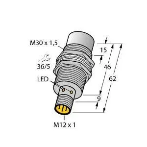 TURCK - NI30U-MT30-AP6X2-H1141 - 1646635 - UPROX, BARREL, DC, CON. M