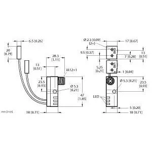 TURCK - NI2-Q6.5-AP6-0.13-FS4.4X3/S304 - 1650054 - FERRITE, CLAMP, DC, CON.