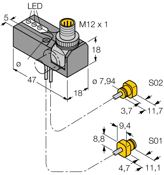 Turck NI2-K08Q-0.095/0.11-BDS-2AP6X3-H1141/S34