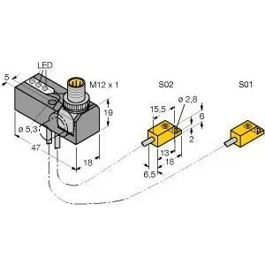 TURCK - NI2-ISI-0.1-BDS-2AP6X3-H1141/S34 - 1650133 - FERRITE CLAMP DC CON. M12