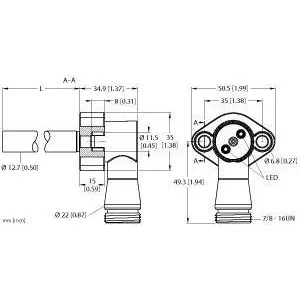 TURCK - BI1.5-CRS959C-ADZ30X2-B1131 - 4279094 - FERRITE BARREL AC CON. 7/8