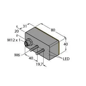 TURCK - BI20-CK4080-VP4X2-H1141 - 4283491 - FERRITE RECT. DC CON. M12