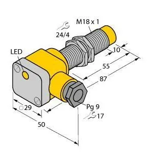 TURCK - NI10-G18SK-RZ3X2 55MM - 4331700 - FERRITE BARREL AC TERMINALS