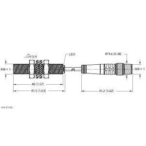 TURCK - BI1.5-EG08-AP6X-2-PSG3M - "46022402 - FERRITE, BARREL, DC, PIGTAI"