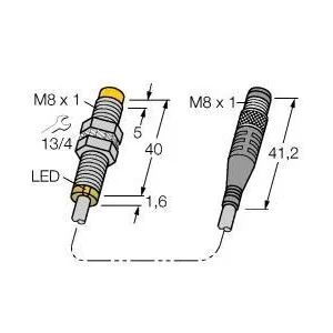 TURCK - NI3-EG08-AN6X-0.2-PSG3M - 4602899 - FERRITE BARREL DC PIGTAIL M