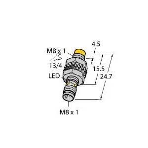 TURCK - NI5-M08KK-AP6X-V1131 - 4602946 - FERRITE BARREL DC CON. M8