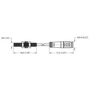 TURCK - BI1-EG05-AN6X-0.2-PSG3 - "4609894 - FERRITE, BARREL, DC, PIGTAIL"