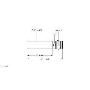 TURCK - BI2-EH6.5K-AN6X-V1131 - "4610120 - FERRITE, BARREL, DC, CON. M8"