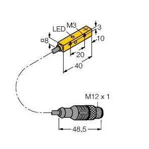 TURCK - NI4U-Q8SE-AP6X-0.3-RS4T - 4635891 - UPROX RECT. DC PIGTAIL M12