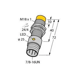 TURCK - NI10-G18-AP6-B1341 - 4641292 - FERRITE BARREL DC CON. 7/8