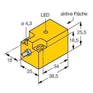 TURCK - NI10-Q25-AP6X - 4652225 - FERRITE, RECT., DC, CABLE