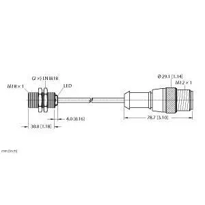 TURCK - BI5-G18K-AP6X-1-RS4T - 46704000 - FERRITE BARREL DC PIGTAIL
