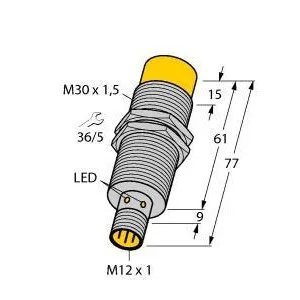 TURCK - NI20-EM30E-AP6X-H1141/S1589 - 4670590 - FERRITE BARREL DC CON. M12