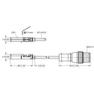 TURCK - BIM-UNT-AY1X-0.2-RS4.21T/S1139 - 4685670 - TRANS. RECT. DC PIGTAIL M12