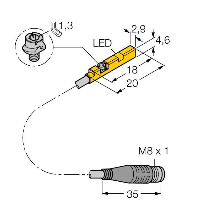 Turck BIM-UNR-AN6X-0.3-PSG3S W/M