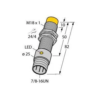 TURCK - NI10-G18-AN6X-B1341/UL - 4695300 - FERRITE BARREL DC CON. 7/8