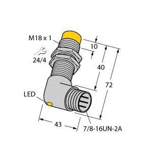TURCK - NI10-G18-VP6X-B1441 - 4699190 - FERRITE BARREL DC CON. 7/8