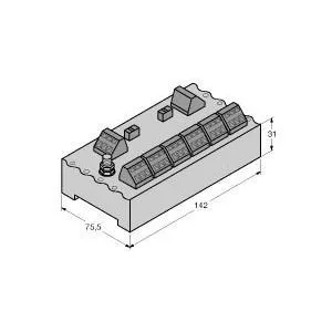 TURCK - JRBS-40-6C/EX - 6611449 - WIRE BLOCK, FF + PA, ZONE