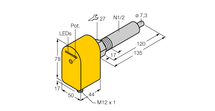 Turck FCS-N1/2A4P-AP8X-H1141/L120