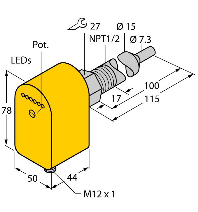 Turck FCS-N1/2A4P-AP8X-H1141/L100