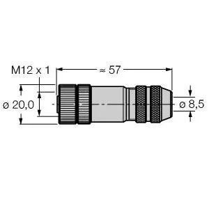 TURCK - BMWS8151-8.5 - "6904721 - FIELD WIREABLE,M12EUROFAST"