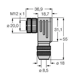 TURCK - BMWS8251-8.5 - 6904723 - FIELD WIREABLEM12EUROFAST