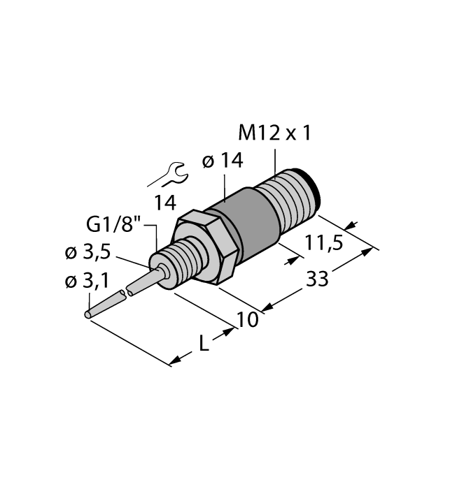 Turck TP-103A-G1/8-H1141-L024