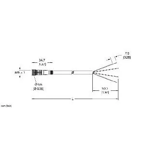 TURCK - PKG 3M-17/S90/S618 - U-74078 - CORDM8PICOFAST