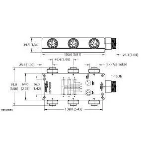 TURCK - 6 RKF 30-RSF80 - U0949-15 - J-BOX7/8 MINIFAST