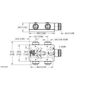 TURCK - 4 RKF 30-X5-RSF70 - U0949-25 - J-BOX7/8 MINIFAST