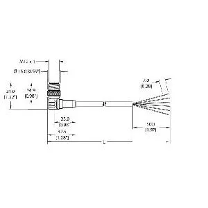 TURCK - WS 4.6T-2 - U2491-58 - CORDM12EUROFAST