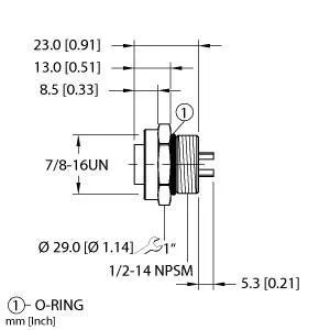 TURCK - RKFL 46 - U5515-11 - RECEPT7/8 MINIFAST