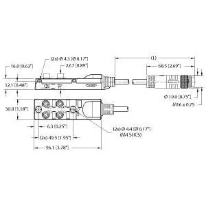 TURCK - TB-4M8M-4-0.3-BSM14 - UX09873 - J-BOXM8PICOFAST