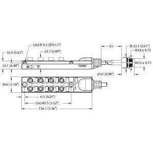TURCK - TB-8M8M-4-0.3-BSFD19-942 - UX12932 - J-BOXM8PICOFAST