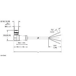TURCK - EKWB-A5.500-GC8K-2 - UX14313 - CORDM12HYDRA