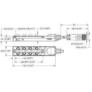 TURCK - TB-8M8M-4-0.9-BSFD 19/S90 - UX16348 - J-BOXM8PICOFAST