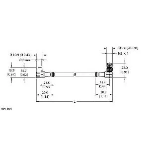 TURCK - PKW 4Z-1-PSW 4M - UX16495 - CORDM8PICOFAST