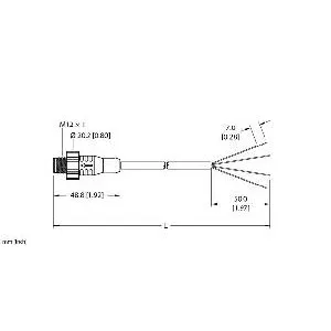 TURCK - ESRT-A4.400-GC2K-5 - UX19121 - CORDM12HYDRA