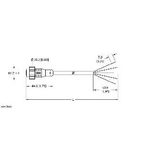 TURCK - EKRT-A5.500-GC2K-5 - UX19125 - CORDM12HYDRA