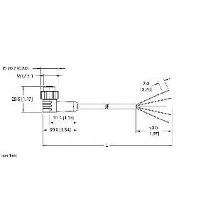 TURCK - EKWT-A5.500-GC2K-10 - UX19148 - CORDM12HYDRA