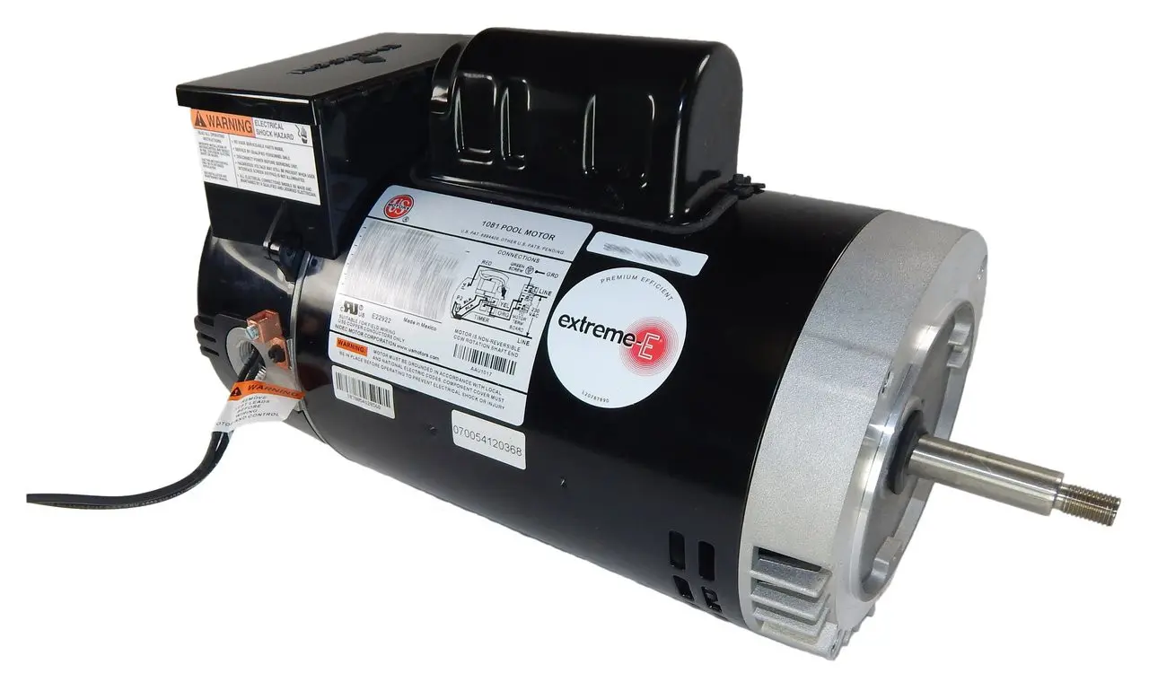 US Motors ASB2975T | 1 hp 2-Speed 56J Frame 230V Pool Motor with Timer US Electric Motor