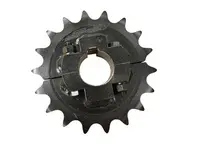 US Tsubaki U.S. Tsubaki 100R48 #100 ANSI roller chain sprocket with 48 teeth and steel split-taper R hub. Hardened teeth provide extended wear life in industrial
