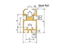 U.S. Tsubaki C2030VRPR3LS C2030VRP aluminum guide rail with steel inserts for roller chain applications. This guide rail provides wear-resistant suppo
