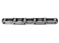 U.S. Tsubaki C2082HPB C2082H double-pitch roller chain with heavy series construction and hollow pin design. Hollow pins allow easy insertion of cross