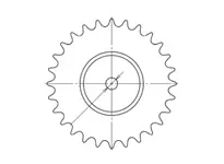 US Tsubaki U.S. Tsubaki RS120-2B28TQ RS120 British Standard roller chain sprocket with 28 teeth and Type B single-hub plain bore design. Hardened teeth for durab