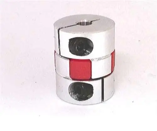 VXB 0.5 Inch to 8mm Jaw Type Flexible Coupling D40-L66 - Aluminum Shaft Coupler for Motor and Drive Connections